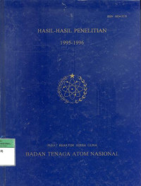 Hasil - hasil penelitian 1995 - 1996