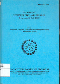 Prosiding seminar pranata nuklir 2000. tanggal 5 Juli 2000