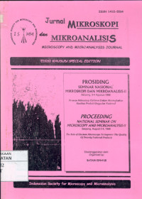 Prosiding seminar nasional mikroskopi dan mikroanalisis II. Serpong 3-4 Agustus 1998